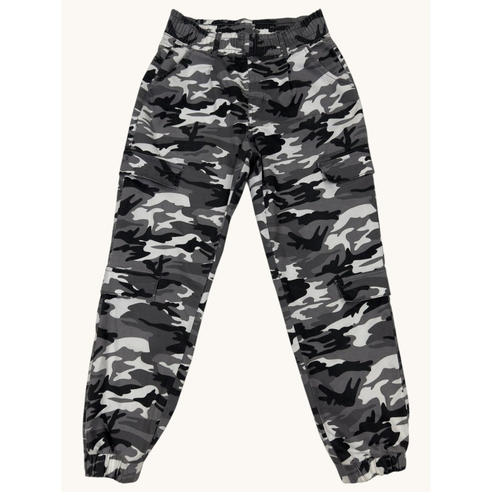 V.I.P. Gray Camouflage Cargo Jogger Pants Womens Size 7/28 Grey Camo Streetwear